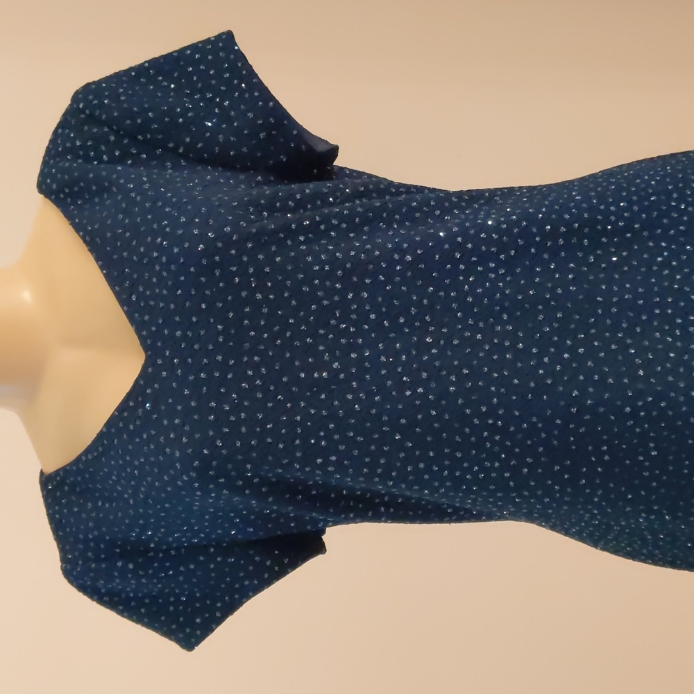 Sequined teal cocktail dress